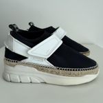 Kenzo Espadrille Sneakers Womens 8.5 EU 39 Black White Platform Rope Slip On Photo 2