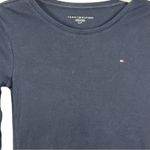 Tommy Hilfiger Scoop Neck Long Sleeve T-Shirt Y2K Nautical Black Size Small Photo 2