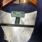 Ralph Lauren Lauren  Full Zip Knit Jacket Large Women‎ Palm Print Country Club Photo 2