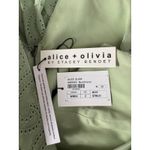 Alice + Olivia  Sage Green Ruffle Maxi Dress V Neck Tie Waist Size 2 Photo 11