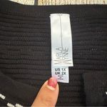 Marla Wynne Cardigan Womens Size 1X Black Beachy Nautical Stripe Open Front Photo 5