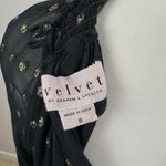 Velvet by Graham & Spenser Dress Chiffon Long Sleeve Black Polka Dot Small Photo 12