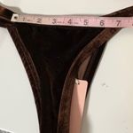 Chloe Rose sun soaked micro in brown velvet string bikini bottoms Large nwt Photo 6