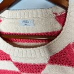 Madewell  Wallace Prism Open Coral Sweater 100% cotton long sleeve sweater XS Photo 5
