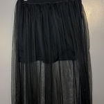 Mossimo Supply Co Skirt Womens Medium Black Tulle Mesh Overlay Long A Photo 0