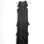 Jaygodfrey Black Ruffle maxi Dress Photo 3