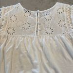 Rain & Rose White Sleeveless Top with Eyelet Details and Tassels size XL Photo 6