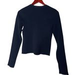 Helmut Lang  black rubber crewneck fitted long sleeve top sz M Photo 1