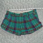 Free People shorts women’s size 4 Green Isla Plaid Madras Cuffed chino belt loop Photo 7