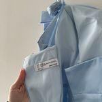 Mac Duggal Blue Strapless Bow Mermaid Gown Photo 13