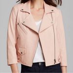 Rebecca Minkoff Wes Perforated Lambskin Leather Moto Jacket Blush Photo 12