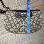 Coach Signature Wristlet Logo Leather Mini Bag Y2K Tan Brown Photo 10