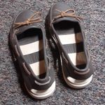 Crocs  Brown/Cream Beach Line Boat Shoes SIZE 7 Photo 1