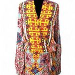 ROCOCO SAND S Mini Dress Wrap Ruffle Hem V Neck REVOLVE Sequin Applique Photo 0