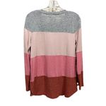 Maurice's Pink/Gray Sweater Long Sleeve Round Neck Size S Soft Lightweight Photo 3