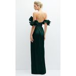 After Six  Dramatic Ruffle Edge Convertible Strap Metallic Pleated Maxi Dress Photo 13