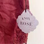 Knox Rose Burgundy Cut Off Drawstring Waist Shorts Size Large NEW Embroidered Photo 4
