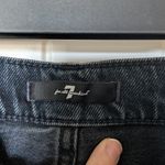 7 For All Mankind NWT  High Rise Tess Trouser W26 Raw Hem Dark Wash Photo 2