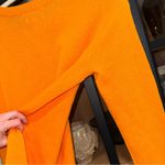 Nordstrom Cashmere sweater crewneck orange citrus neon ribbed 100% tangerine Photo 5