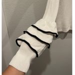 EXPRESS Ruffle Sleeve Cable Knit Sweater Photo 3