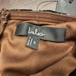 Lulus  Velvet Floral Off-the-Shoulder Maxi Dress Brown Puff‎ Sleeve Womens S New Photo 6