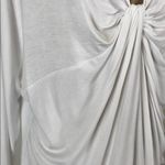 Annabelle top front knot draped long sleeve White Size M NWT Size M Photo 2