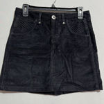 Athleta A-Line Skirt Women's 0 Black Corduroy Stretch Classic Pockets Zip-Fly Photo 0