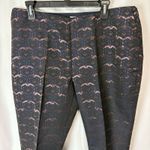 Boden Jacquard Trouser Pants Metallic Rose Gold Blue 12L Tall Holiday Party Glam Size undefined Photo 4