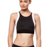 Lilybod NEW S Petta Color Block High Neck Racerback Sports Bra Black White Photo 3