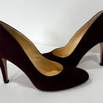 Innovare made Italy Pump Heels Size 36 (6) Elegant Dark Burgundy Maroon Suede Red Photo 0