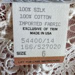 Jessica McClintock Vintage 80s Jessica McClintock Lord & Taylor Pink 100% Silk And Lace Top Size 6 Photo 9