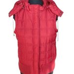American Eagle Women's Puffer Vest With Removable Hood Red Size Medium Photo 0