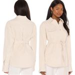 L'Academie NWT Lucie Shacket Collared Belted Button Down Shirt Jacket Canvas XL Photo 3