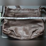 Coach VTG  Large Crossbody Brown Pebbled Leather Lilac Interior Photo 2