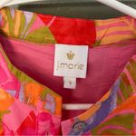 The Eden Tropical Floral Puff Sleeve Short Dress Pink Photo 1