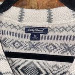 Lucky Brand  Wool Blend Striped Lace-Up Pullover Sweater Women's Size Medium Photo 3