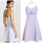 NWT Ronny Kobo Shila Polka Dot Cutout Mini Dress in Lavender Photo 1