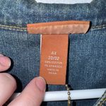 Women's Plus Size 4X Studded Denim Jacket Blue Mid Photo 2