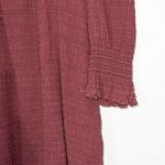 Ba&sh Bordeaux Red Devis Smocked Turtleneck Mini Dress Size Medium Photo 2