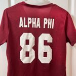 Alpha Phi Jersey Shirt Burgundy Size M Photo 1