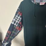 vintage 90s 1990s retro aesthetic Penny Lane green plaid long sleeve shirt Size M Photo 3