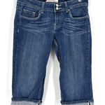 Vigoss Women's Mid-Rise Cuffed Fit Capri Jeans Blue Denim Medium Wash Size 9 Photo 0