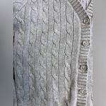 Brandy Melville Gray Chunky Cable Knit Cardigan Button Y2K Bella Swan Academia Photo 3