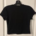 Sincerely Jules  Black Fitted Crop Short Sleeve Tee, Sz S Photo 1