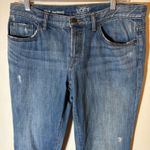 Loft  Boyfriend Jeans Medium Wash Distressed Button Fly Women Size 28 6 Photo 1
