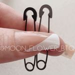 Black Safety Pin Earrings Photo 3
