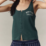 Pilcro  Anthropologie Green Scoop-Neck Tank Top Size S Photo 0