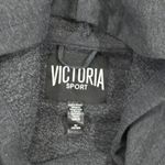 Victoria Sport  Cropped Hoodie Sparkle Rhinestone Logo Grey Long Sleeve Womens M Photo 2