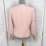 Dress Barn  Embroidered Microfiber BlazerTopper Jacket Open Front Pink Medium Photo 3
