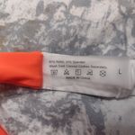 New! Bandeau Cheeky High Waisted Orange and White Bikini Size L Photo 5